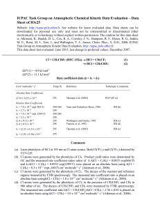 Data Sheet oClOx25 - IUPAC Task Group on Atmospheric Chemical
