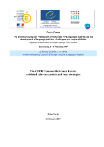 The Common European Framework of Reference for Languages: an