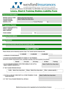 Livery, Stud & Training Stables Liability Form