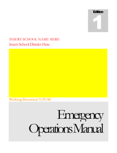 Emergency Response Manual Template