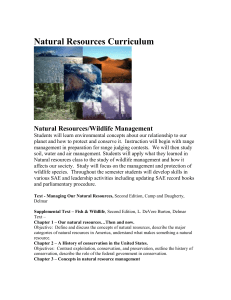 Natural Resource Curriculum