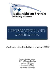 McNair Student Application - McNair Scholars Program at the