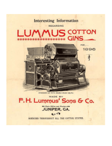 Item Title Lummus Cotton Gins Created/Published 1896 Subjects B