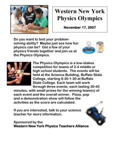 WNYPTA Physics Olympics 2007 Poster