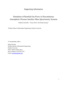 Supporting Information Simulation of Rarefied Gas Flows in
