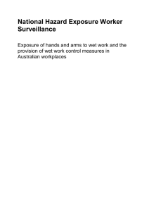 National Hazard Exposure Worker Surveillance: Wet work exposure