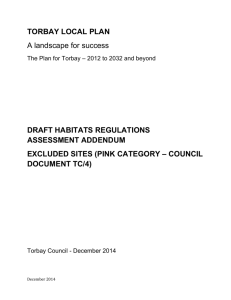Draft Torbay Local Plan Habitats Regulations
