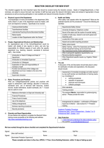 Induction Checklist - Swansea University