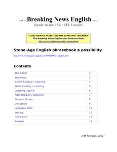 Stone-Age English phrasebook a possibility