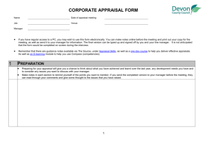 Corporate Appraisal Form