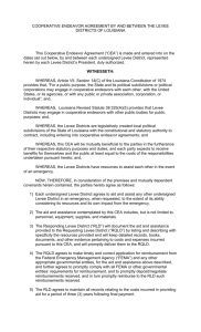 cooperative endeavor agreement by and between the levee districts