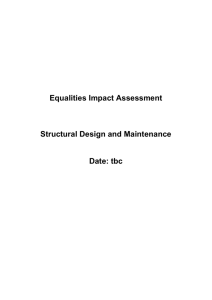 Structural Design and Maintenance Equality Impact Assessment