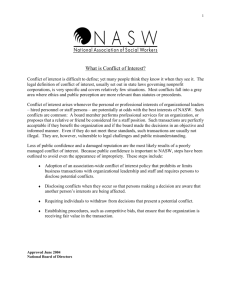 NASW CONFLICT OF INTEREST POLICY - NASW-NJ