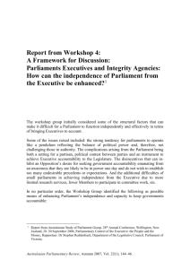 `How can the Independence of Parliament from the Executive be