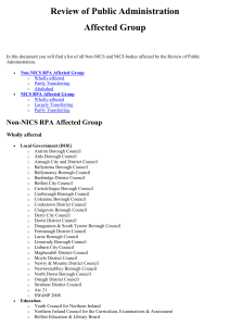 RPA Affected Group - Northern Ireland Executive
