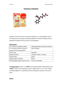 Hydrolysis of Aspartame