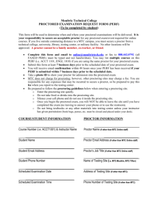 Proctored Exam Request Form - Moultrie Technical College