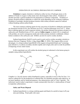 Organic Chemistry Lab Report—Synthesis of Cyclohexanone: Chapman-Stevens Oxidation