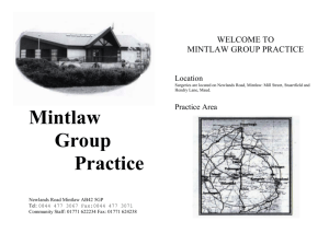 Mintlaw Group Practice Newlands Road Mintlaw AB42 5GP Tel