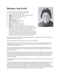 Barbara Ann Ewell - Ewell Family Historical & Genealogical Society