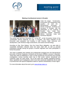 Meeting of professional women in Ecuador
