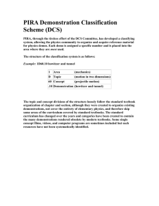 PIRA Demonstration Classification Scheme (DCS)