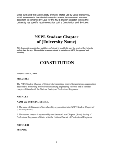 Model Student Chapter Constitution
