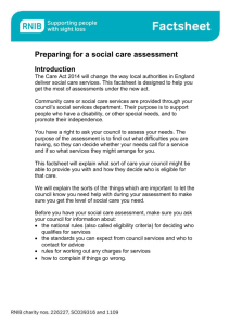 Preparing for a social care assessment