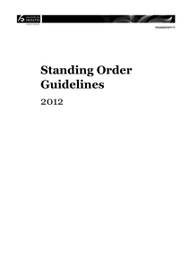 Standing order template guide
