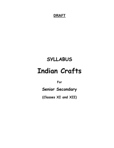 Syllabus for Heritage Crafts for Senior Secondary