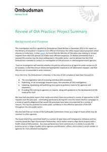 OIA_Review_Project_Summary