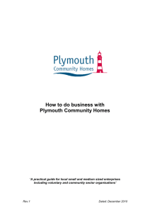 How to do business with - Plymouth Community Homes
