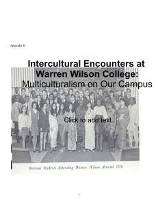 Intercultural Encounters at Warren Wilson College