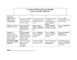 Rubric for Philosophy of Education