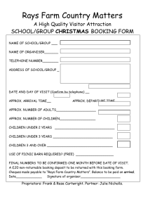 School / Group booking form