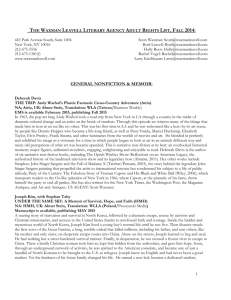 The Waxman Leavell Literary Agency Adult Rights List, Fall 2014