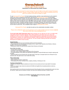 A Black Light World® Company Instructions For GermJuice® Dry