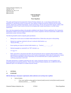 Guide Specifications - Chemical Products Industries, Inc.
