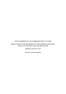 Guidelines on the Economic and Social Policy of the Party and the