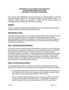 UCSF Grievance Procedure - Academic Affairs