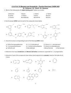 CHAPTER 15 (Benzene and Aromaticity