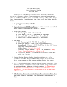 Liturgy Committee Meeting Minutes 03/23/06