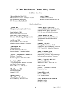 Chronic Kidney Disease Task Force abbreviated list