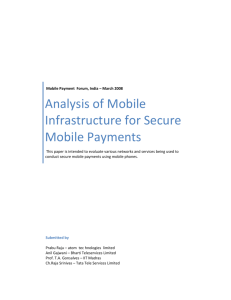 Analysis of Mobile Infrastructure for Secure Mobile Payments