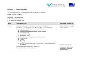 Sample course outline - Units 1 and 2 (doc
