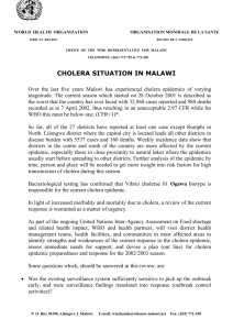 cholera situation in malawi
