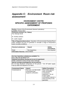 Appendix C: Risk assessment form