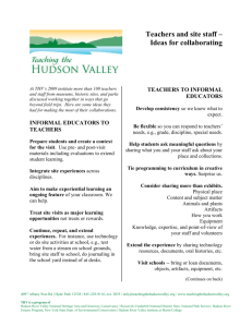 Ideas for Collaborating - Teaching the Hudson Valley