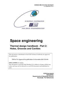 ECSS-E-HB-31-01 - European Cooperation on Space Standardization (ECSS)