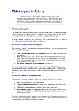 Chicken Pox Fact Sheet - Center for Human Development